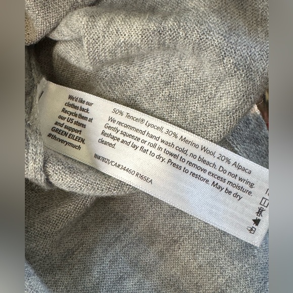Eileen Fisher Crew Neck Gray Merino blend Tunic in XS/TP - Picture 7 of 9